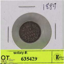1889 CANADIAN 10 CENT COIN