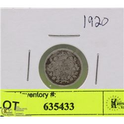 1920 CANADIAN 10 CENT COIN