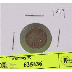 1919 CANADIAN 5 CENT COIN