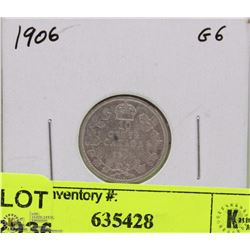 1906 CANADIAN 10 CENT COIN