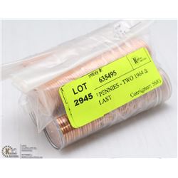 4 ROLLS OF PENNIES - TWO 1964 & TWO 2012 (LAST