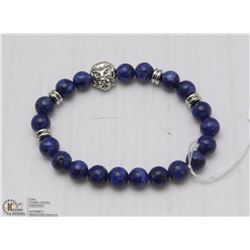 38- DARK BLUE LAPIZ BEAD BRACELET