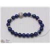 Image 1 : 38- DARK BLUE LAPIZ BEAD BRACELET