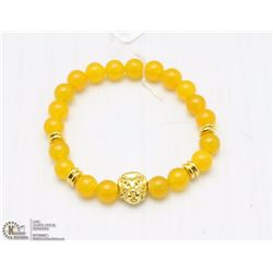 51- NATURAL CITRINE BEAD BRACELET