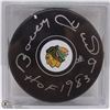 Image 1 : BOBBY HULL SIGNED CHICAGO BLACKHAWKS PUCK IN
