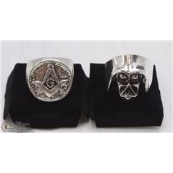 LOT OF TWO MENS FASHION RINGS