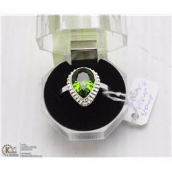 #5- GREEN PERIDOT GEMSTONE RING