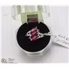 Image 1 : 44-RED RUBY  RING,925 STERLING SILVER