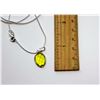 Image 1 : #20 - OVAL LEMON QUARTZ PENDANT & CHAIN