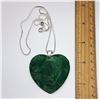 Image 1 : #18 - GREEN SCRUB AGATE & 22" BOX LINK CHAIN