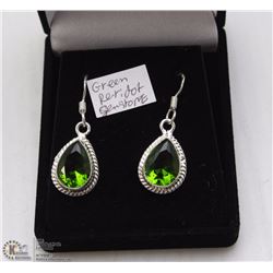 24-GREEN PERIDOT GEMSTONE EARRINGS