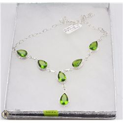 17-GREEN PERIDOT GEMSTONE NECKLACE