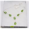 Image 1 : 17-GREEN PERIDOT GEMSTONE NECKLACE