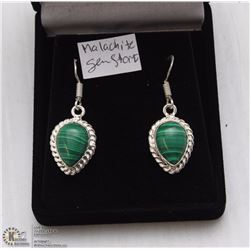 8-MALACHITE GEMSTONE EARRINGS