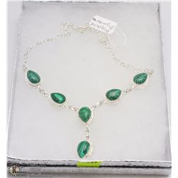 5-MALACHITE GEMSTONE NECKLACE