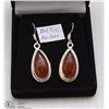 Image 1 : #14- BALTIE AMBER GEMSTONE EARRINGS