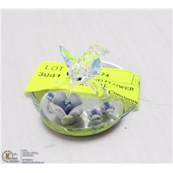 HUMMINGBIRD AND FLOWER SWAROVSKI CRYSTAL