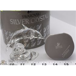 4" DOLPHIN DISPLAY SWAROVSKI CRYSTAL IN ORIGINAL