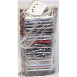 COLLECTION OF CDS ON SMALL TOWER