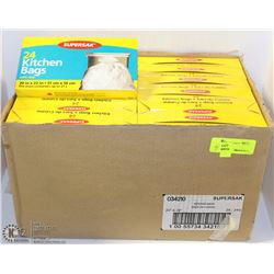 24 BOXES OF KITCHEN CATCHER GARBAGE BAGS WITH