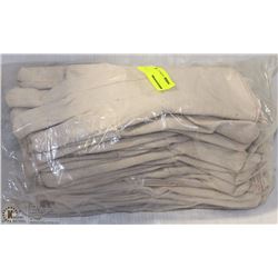 1 DOZ COTTON GAUNTLET WORK GLOVES MED-LARGE