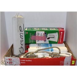 FLAT OF ASSORTED PLUMBING WATER LINE SUPPLES