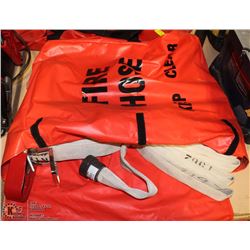 100' FIRE WATER HOSE WITH 1-1/2" NPT BRASS THREADS