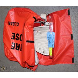 100' FIRE WATER HOSE WITH 1-1/2" NPT BRASS THREADS