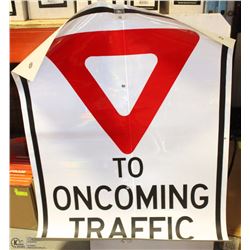 PORTABLE REFLECTIVE "YIELD TO ONCOMING TRAFFIC"