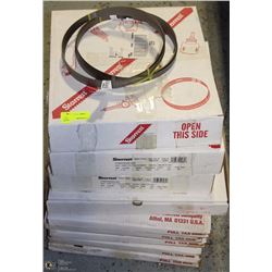 LOT OF 9 BOXES OF ASST SIZE BANDSAW BLADES