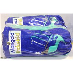 2 BAGS OF GREEN NITRILE RUBBER GLOVES SIZE M