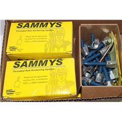 3 BOXES OF SAMMY'S THREADED ROD ANCHORING SYSTEM