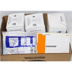 LOT WITH GAUZE PADS, LEUKO STRIPS AND