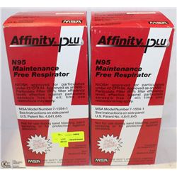 2 BOXES OF N95 MEDIUM MAINTENANCE FREE RESPIRATORS