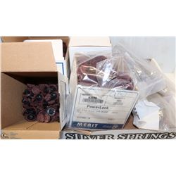 FLAT OF ASSORTED ABRASIVE PADS, DISCS AND HEADS