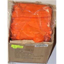 LOT OF 30 ORANGE MEDIUM DISPOSABLE CLEANING SHIRTS