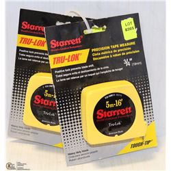 PAIR OF STARRETT 16' TAPE MEASURES