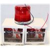 Image 1 : PAIR OF RED HARD WIRE 4" X 4" EMERG LIGHTS