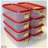 Image 1 : LOT OF 8-1.18L RUBBERMAID FOOD CONTAINERS