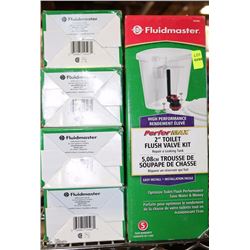 LOT OF 9 FLUIDMASTER 2" TOILET FLUSH VALVE KIT