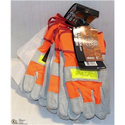 LOT OF 5 PAIRS BOB DALE SPLIT LEATHER WORK GLOVES
