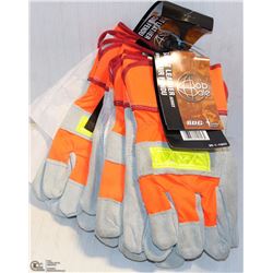 LOT OF 5 PAIRS BOB DALE SPLIT LEATHER WORK GLOVES