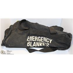 BLACK EMERGENCY BLANKETS DUFFEL BAG