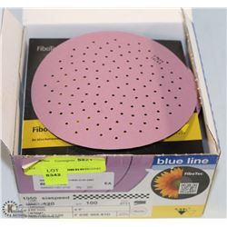 LOT OF 200 BLUE LINE 6" SANDING PADS