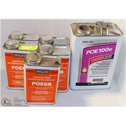 LOT OF 6 CANS OF SYNTHETIC ESTER REFRIDGERATION