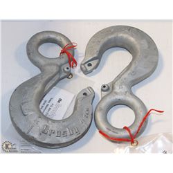PAIR OF CROSBY 2LB HOOK/CLEVICE