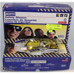 24 PAIRS OF NORTH ROUND SAFETY GLASSES