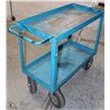 Image 1 : 2 TIER SHOP CART WITH HEAVY DUTY WHEELS