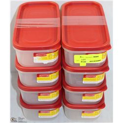 LOT OF 8-1.18L RUBBERMAID FOOD CONTAINERS