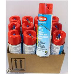 CASE OF 12 KRYLON INDUSTRIAL WATER BASE INVERTED